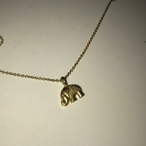 Worn once! Dogeared Elephant Gold Necklace